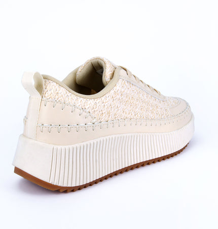 Tenis Celeste con textura tejida