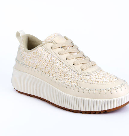 Tenis Celeste con textura tejida