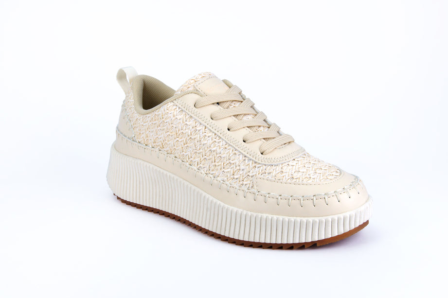 Tenis Celeste con textura tejida