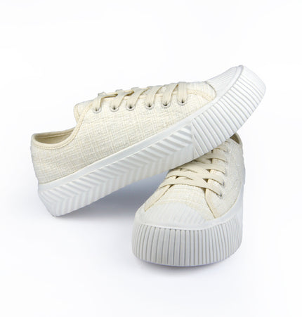 Tenis Gracia Blanco con beige