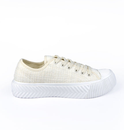Tenis Gracia Blanco con beige