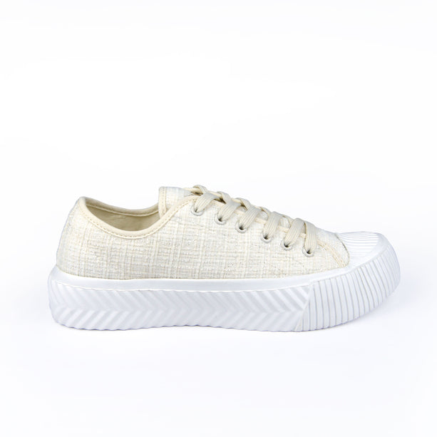 Tenis Gracia Blanco con beige