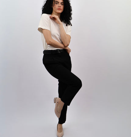 Baletas Yara en gamuza textil