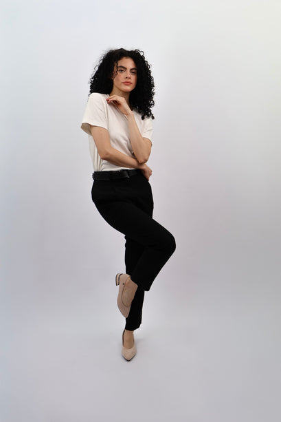 Baletas Yara en gamuza textil