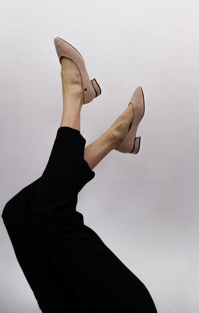 Baletas Yara en gamuza textil