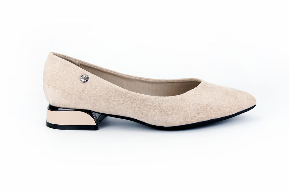 Baletas Yara en gamuza textil