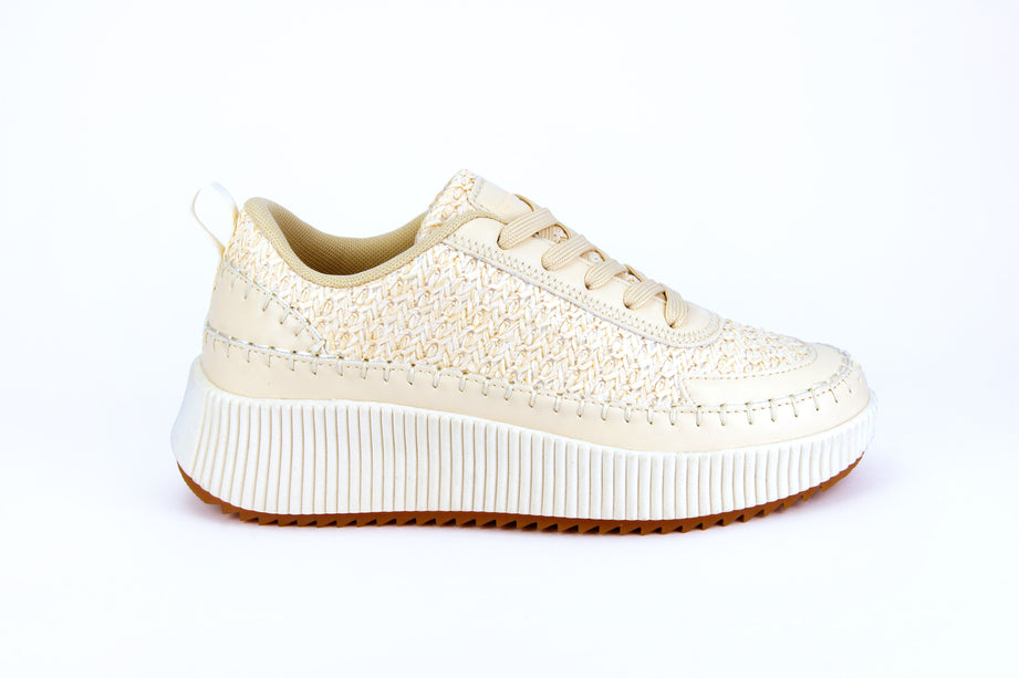 Tenis Celeste con textura tejida