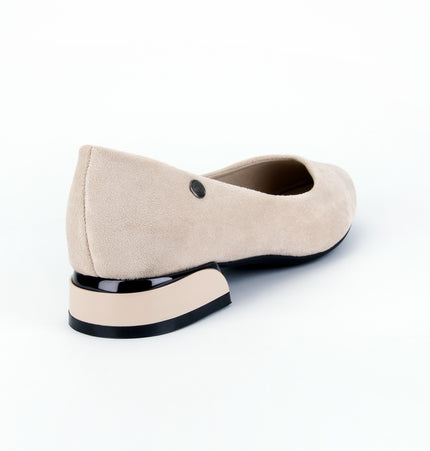 Baletas Yara en gamuza textil