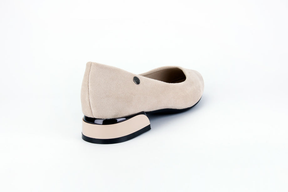 Baletas Yara en gamuza textil