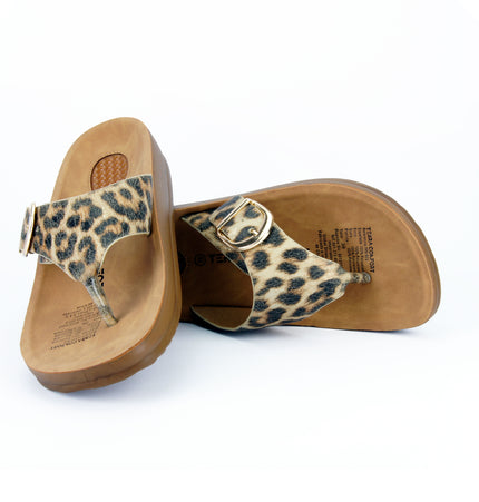 Sandalia Leana Cafe Leopardo
