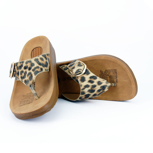 Sandalia Leana Cafe Leopardo