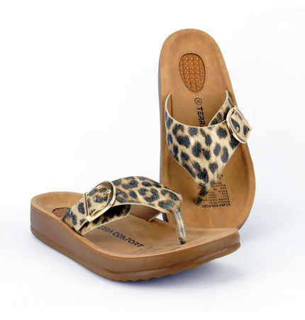 Sandalia Leana Cafe Leopardo
