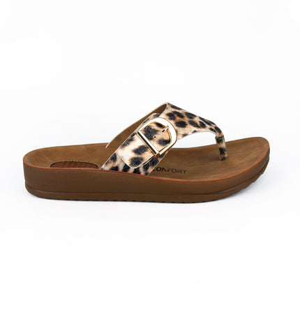 Sandalia Leana Cafe Leopardo