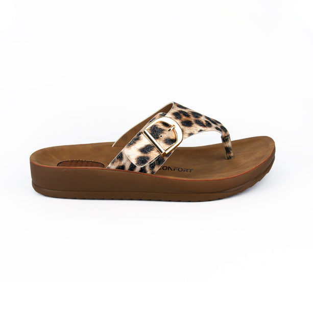 Sandalia Leana Cafe Leopardo
