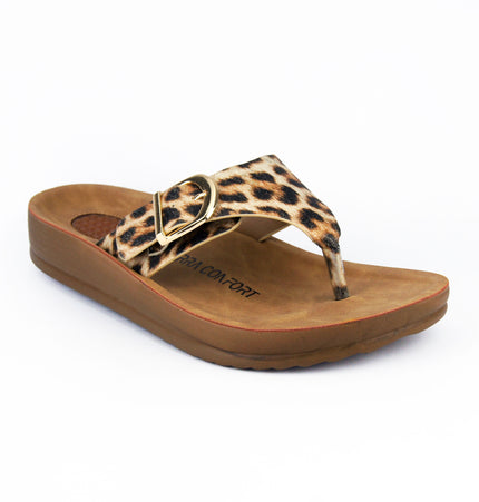 Sandalia Leana Cafe Leopardo