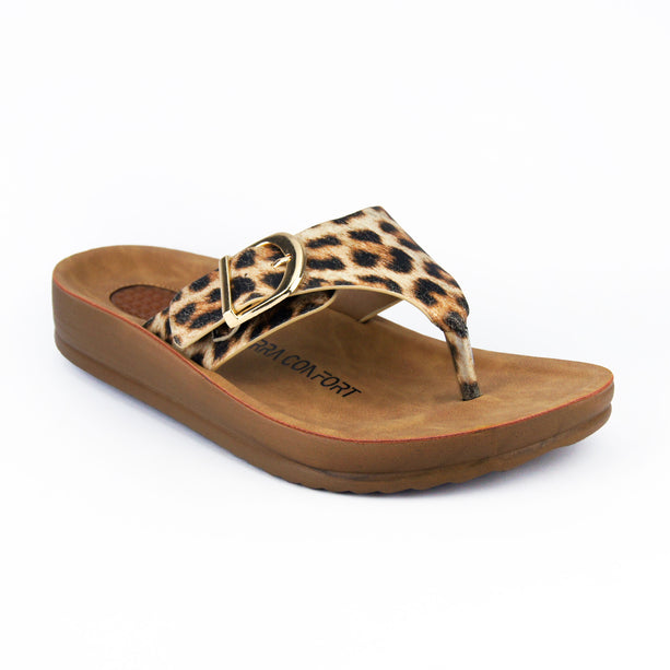 Sandalia Leana Cafe Leopardo