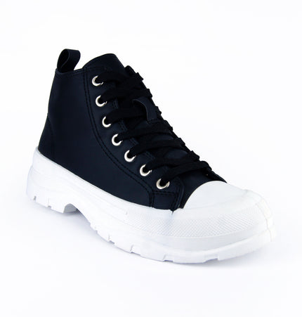 Teni Mar tipo converse negro suela blanco