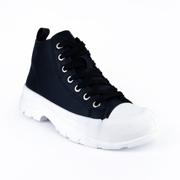 Teni Mar tipo converse negro suela blanco