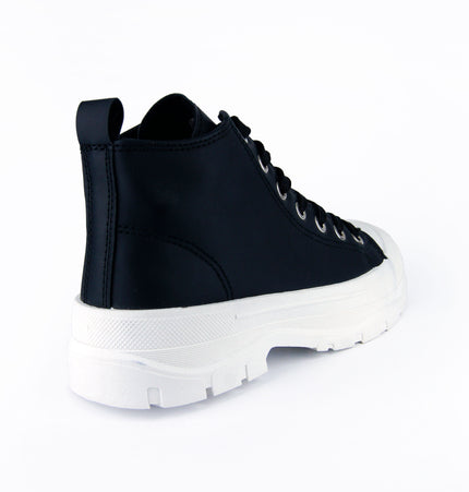 Teni Mar tipo converse negro suela blanco
