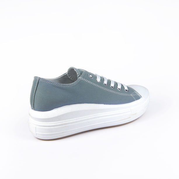 Teni Jana gris cordones blancos