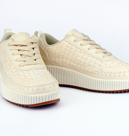 Tenis Celeste con textura tejida