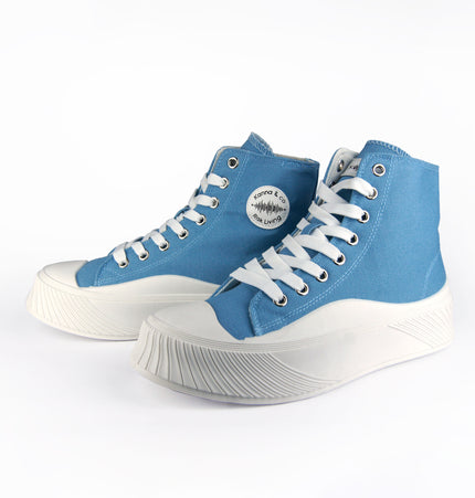Tenis Aly Azul tipo converse
