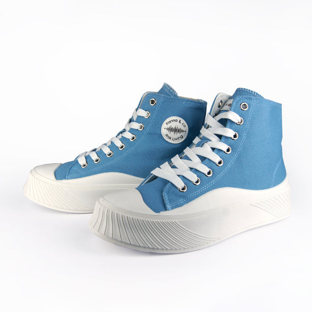Tenis Aly Azul tipo converse