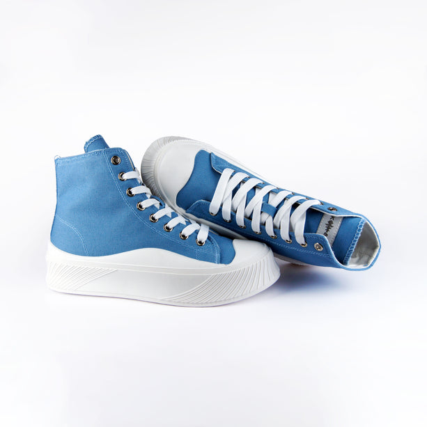 Tenis Aly Azul tipo converse