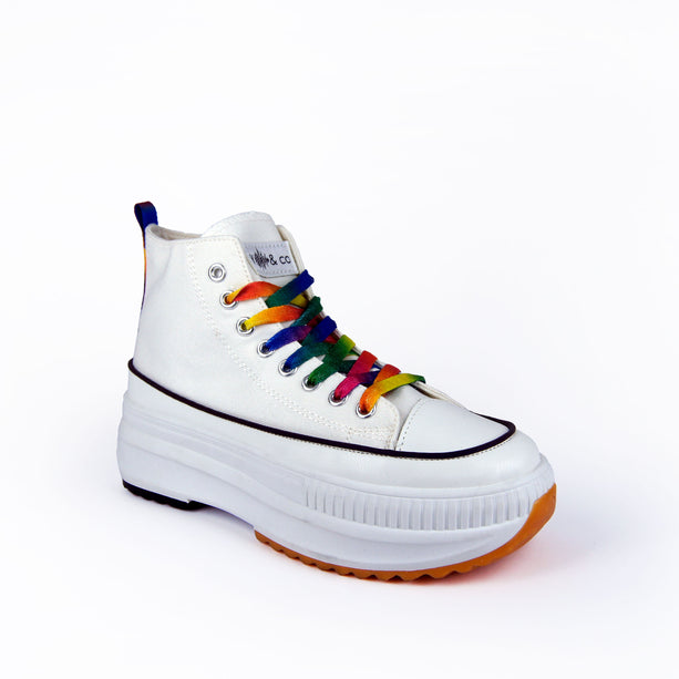 Teni Juno tipo converse blanco