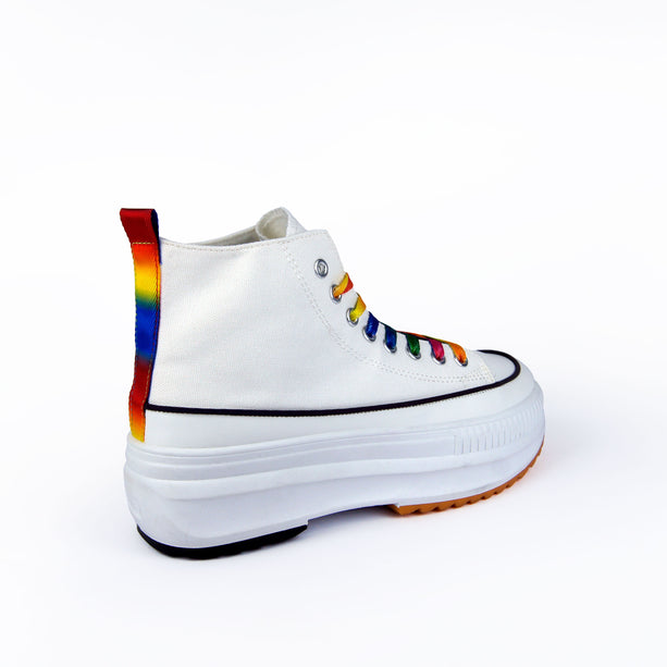 Teni Juno tipo converse blanco