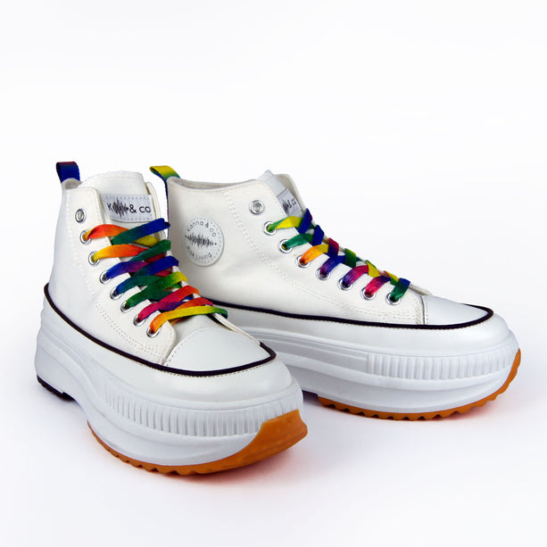 Teni Juno tipo converse blanco