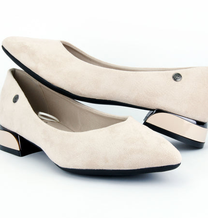 Baletas Yara en gamuza textil
