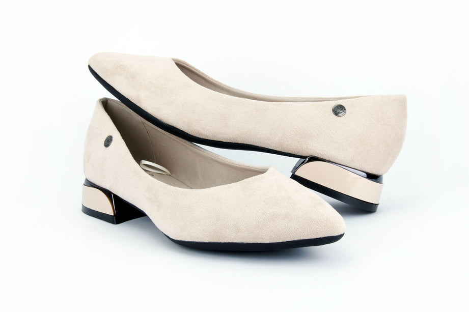 Baletas Yara en gamuza textil