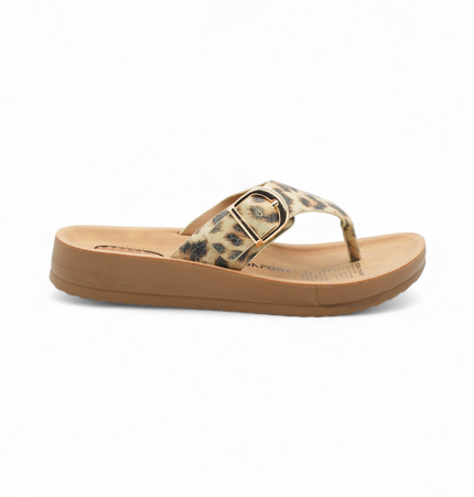 Sandalia Leana Cafe Leopardo