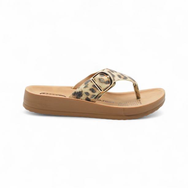 Sandalia Leana Cafe Leopardo