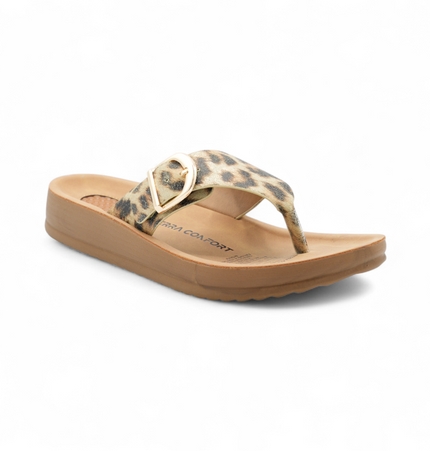 Sandalia Leana Cafe Leopardo