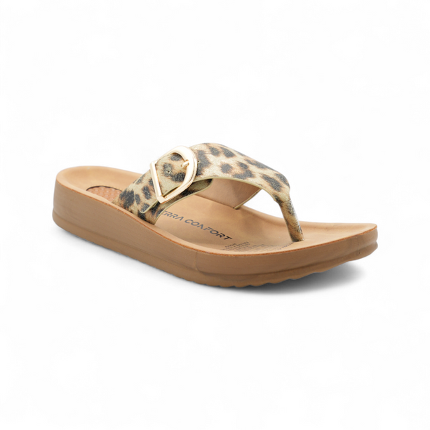 Sandalia Leana Cafe Leopardo