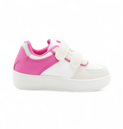 Tenis Pol Blanco con Fuxia
