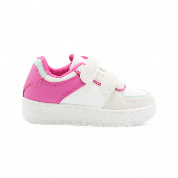 Tenis Pol Blanco con Fuxia