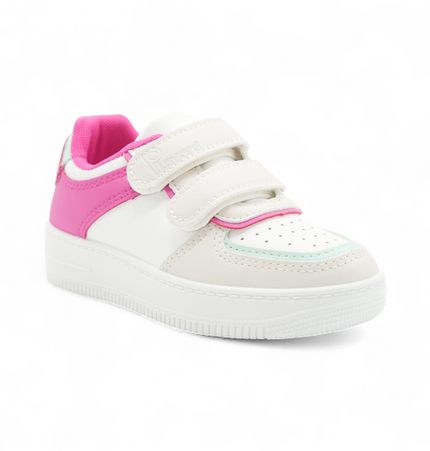 Tenis Pol Blanco con Fuxia