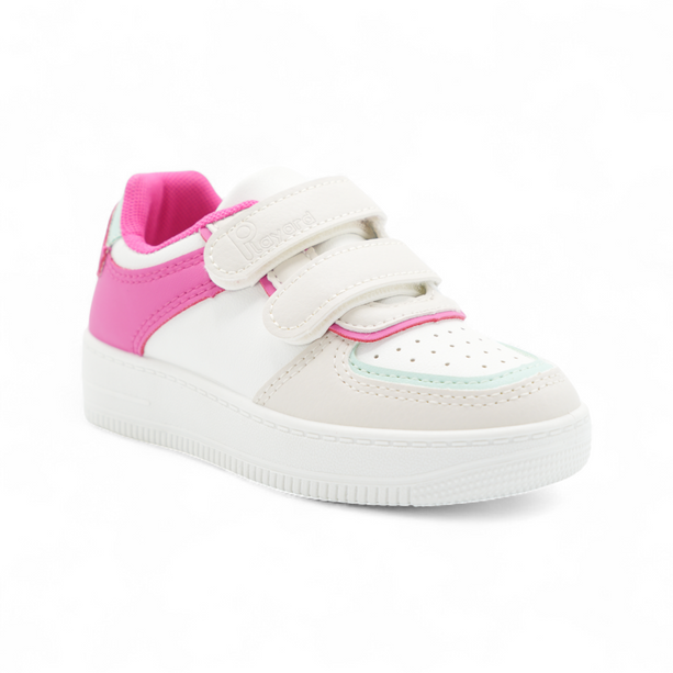 Tenis Pol Blanco con Fuxia