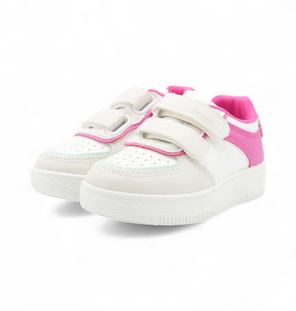Tenis Pol Blanco con Fuxia