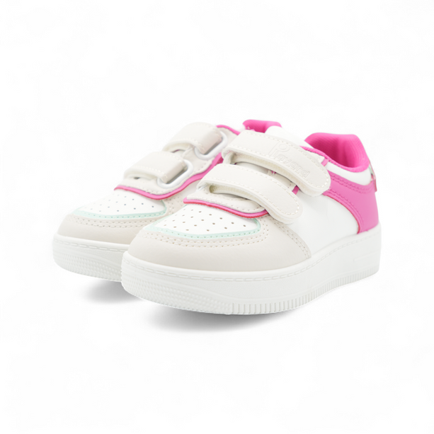 Tenis Pol Blanco con Fuxia