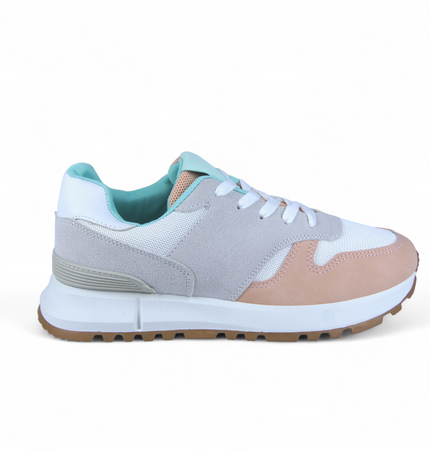 Tenis Elisa Blanco con rosa