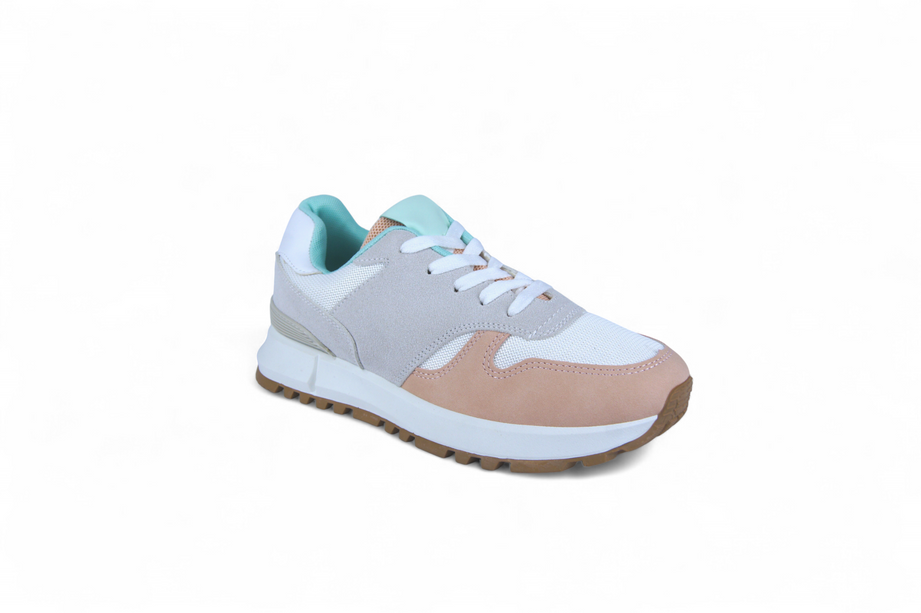 Tenis Elisa Blanco con rosa
