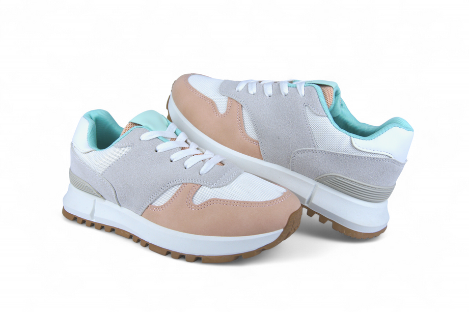 Tenis Elisa Blanco con rosa