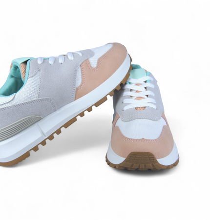 Tenis Elisa Blanco con rosa