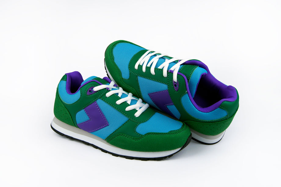 Tenis Kaori Verde con azul