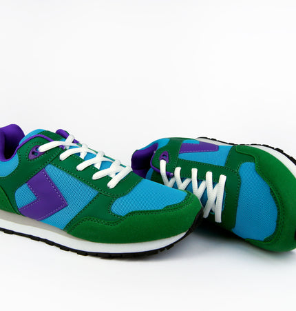Tenis Kaori Verde con azul