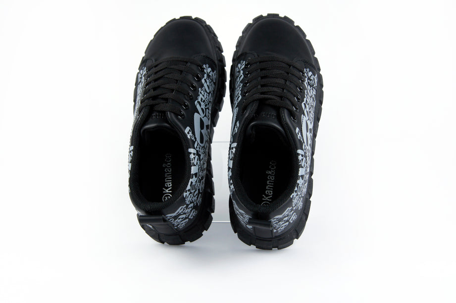 Tenis Jessi Negro estampado